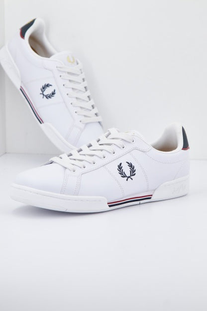 FRED PERRY  B LEATHER en color WHTNVY  (2)