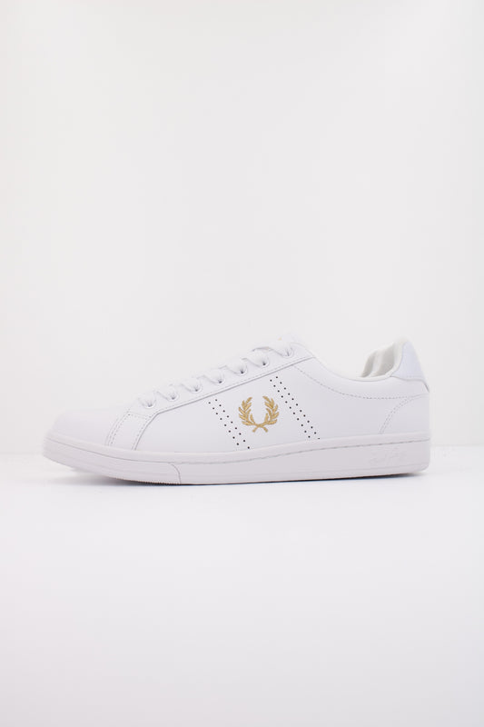 FRED PERRY  B LEATHER en color TWHTGLD  (1)