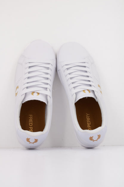 FRED PERRY  B LEATHER en color TWHTGLD  (3)