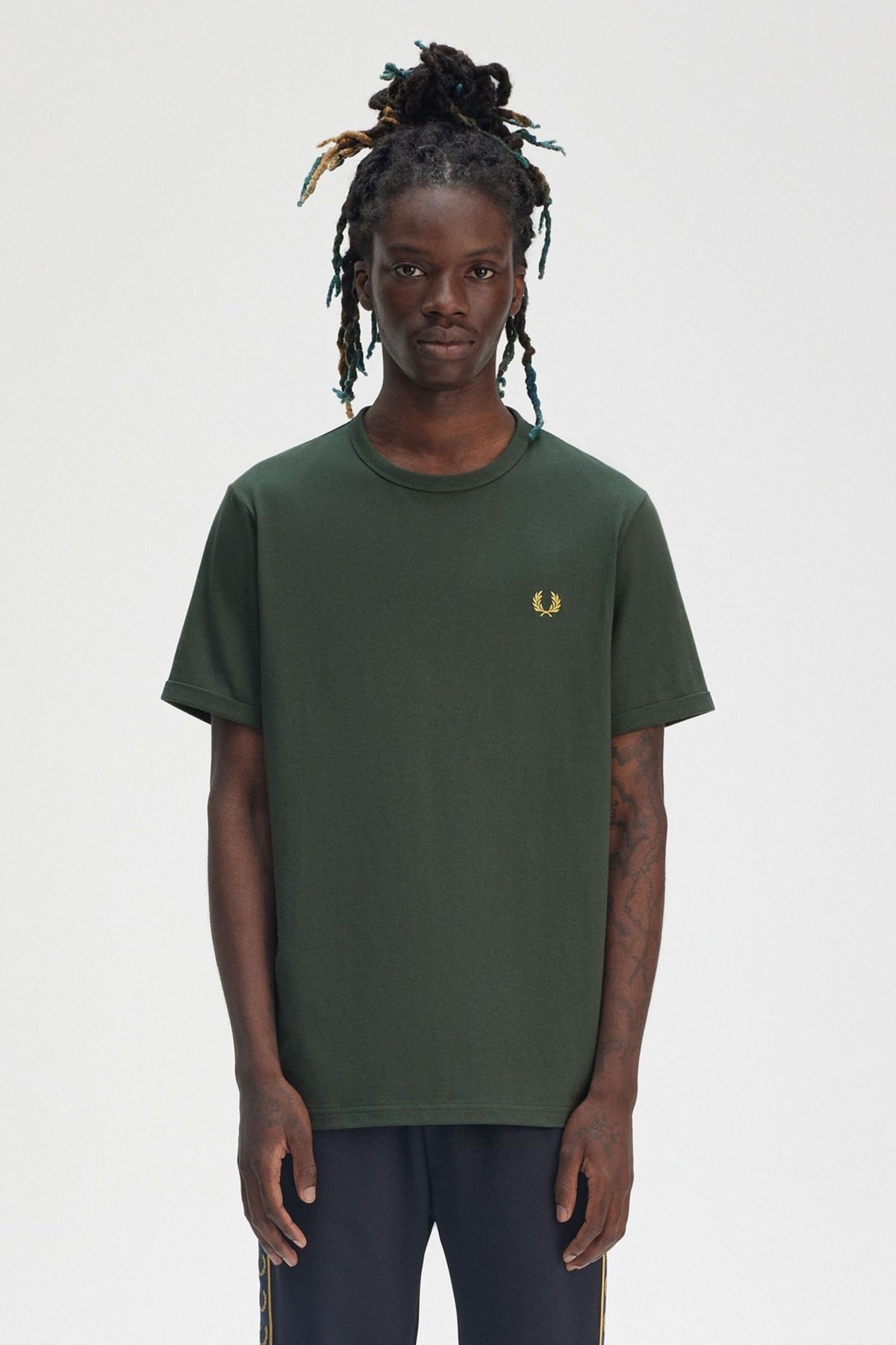 FRED PERRY RINGER T-SHIRT en color XGREEN  (1)