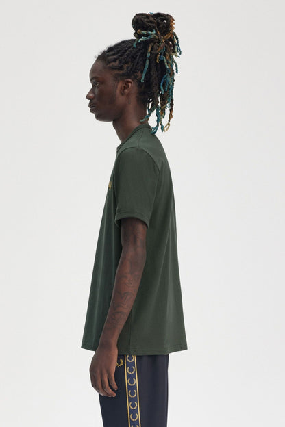 FRED PERRY RINGER T-SHIRT en color XGREEN  (3)