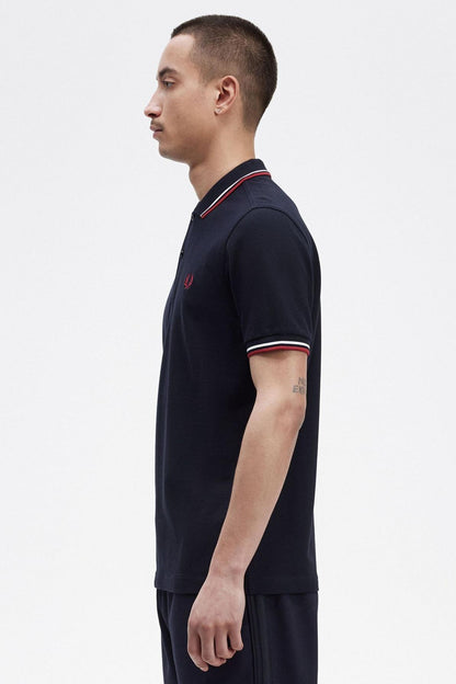 FRED PERRY TWIN TIPPED en color TNVYWHTR  (2)