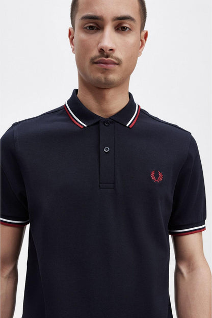 FRED PERRY TWIN TIPPED en color TNVYWHTR  (3)
