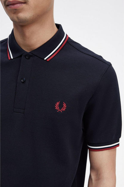FRED PERRY TWIN TIPPED en color TNVYWHTR  (4)