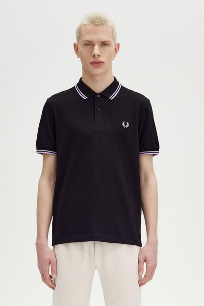 FRED PERRY TWIN TIPPED FRED PER en color WBLK  (1)