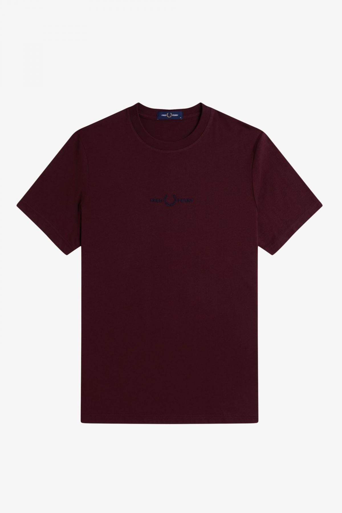 FRED PERRY EMBROIDERED T-SHIRT en color KOXBLOD  (2)