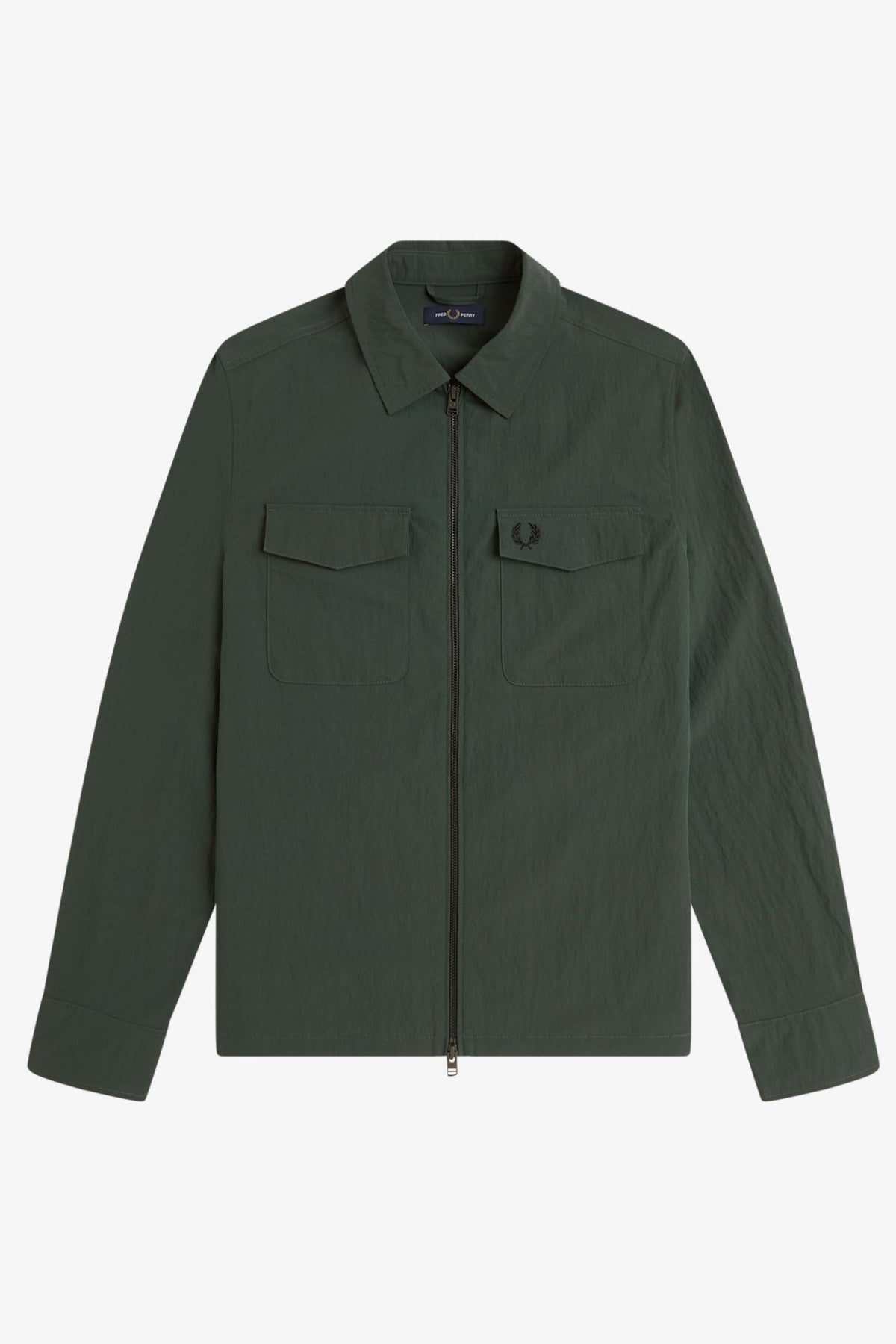 FRED PERRY ZIP THROUGH OVERSHIR en color XGREEN  (2)