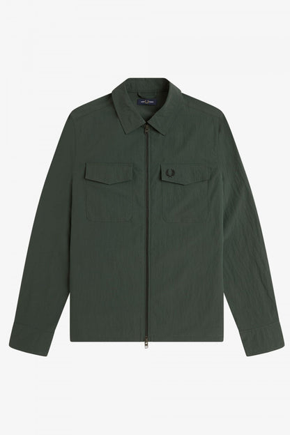 FRED PERRY ZIP THROUGH OVERSHIR en color XGREEN  (2)