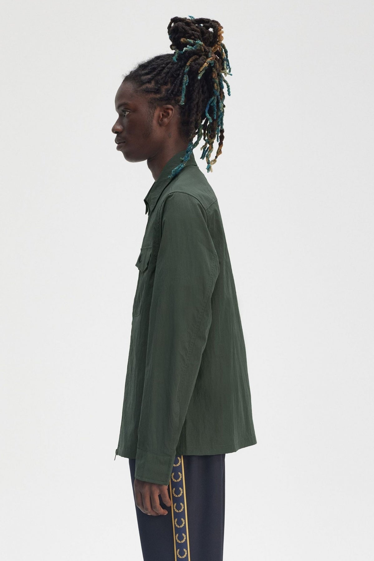 FRED PERRY ZIP THROUGH OVERSHIR en color XGREEN  (4)