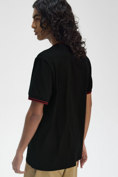 FRED PERRY TWIN TIPPED en color YBLACK  (3)