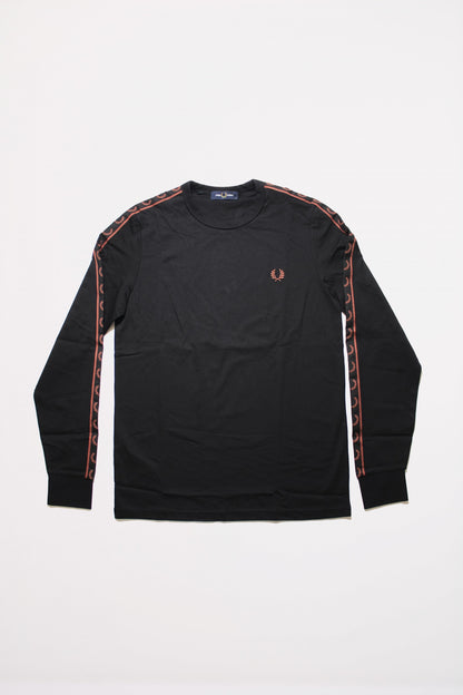 FRED PERRY TAPED LONG SLEEVE TE en color XBLK  (1)