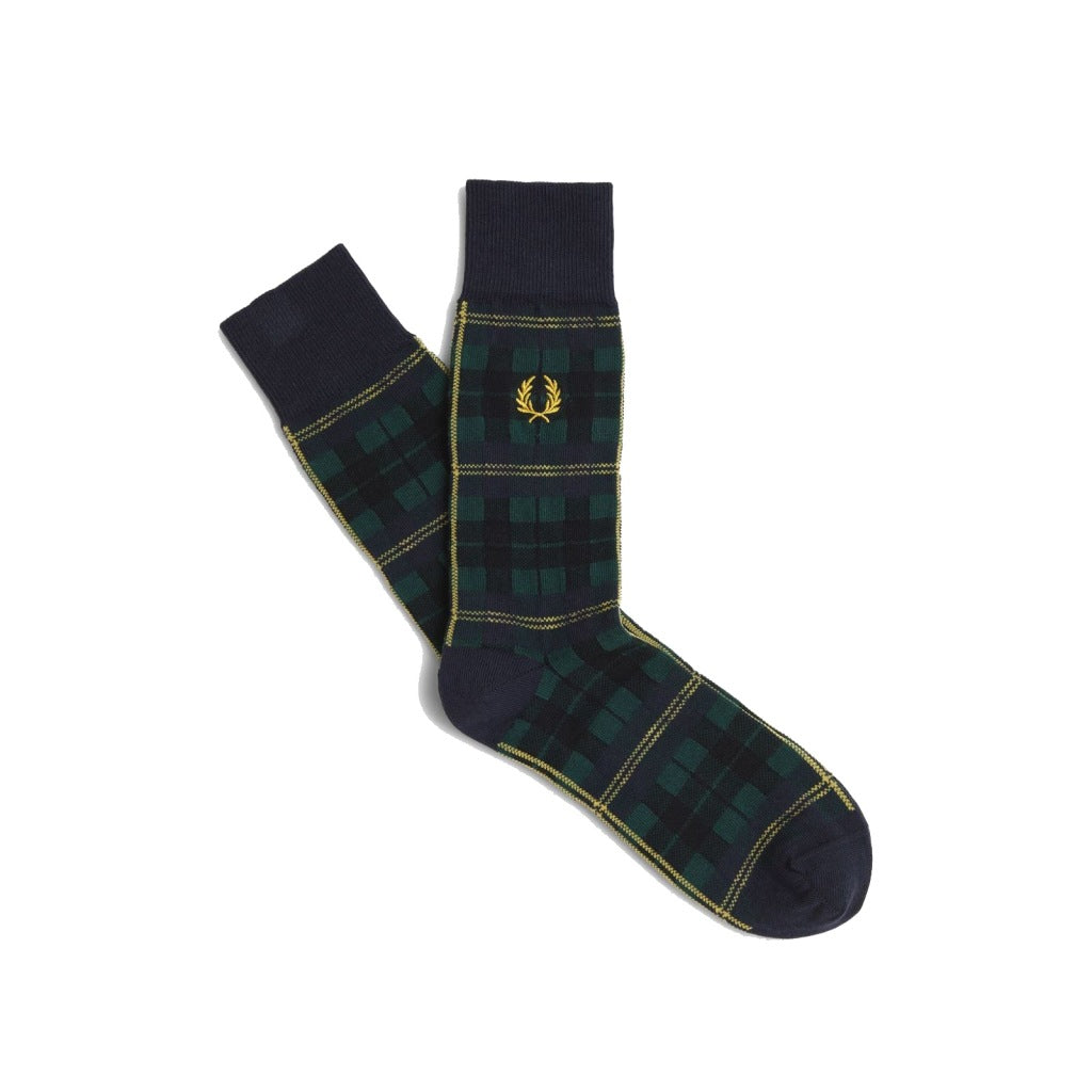 FRED PERRY CHECK SOCK en color NAVY  (3)