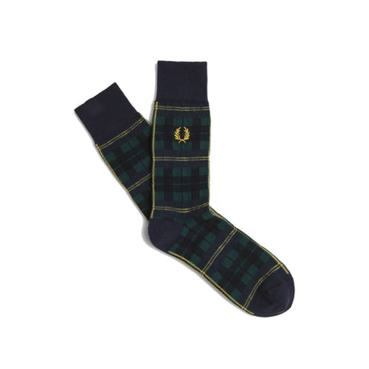FRED PERRY CHECK SOCK en color NAVY  (3)
