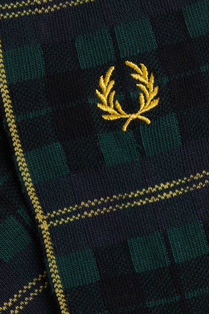 FRED PERRY CHECK SOCK en color NAVY  (2)