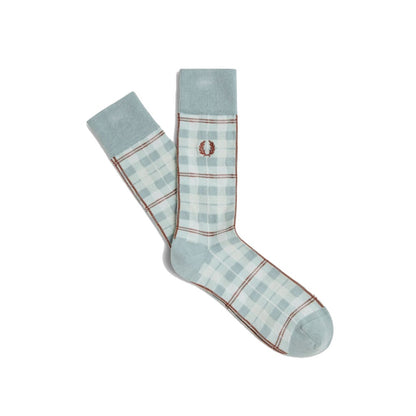 FRED PERRY CHECK SOCK en color XSLVRBL  (3)