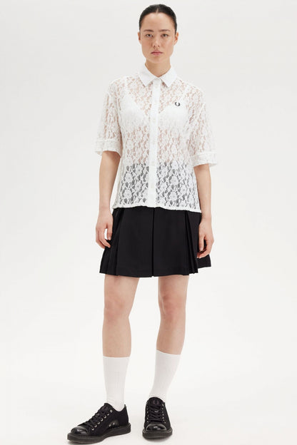 FRED PERRY  LACE SHIRT en color WHITE  (4)