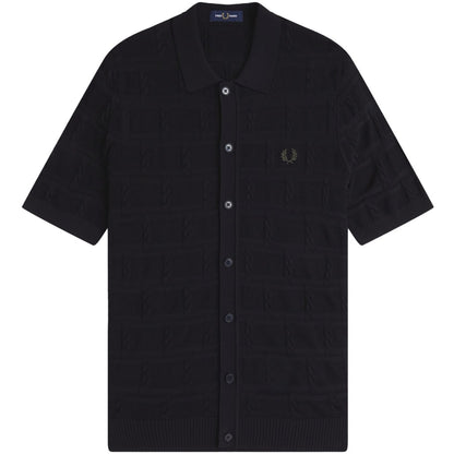 FRED PERRY CABLE DETAIL KNITTED en color BLACK  (4)