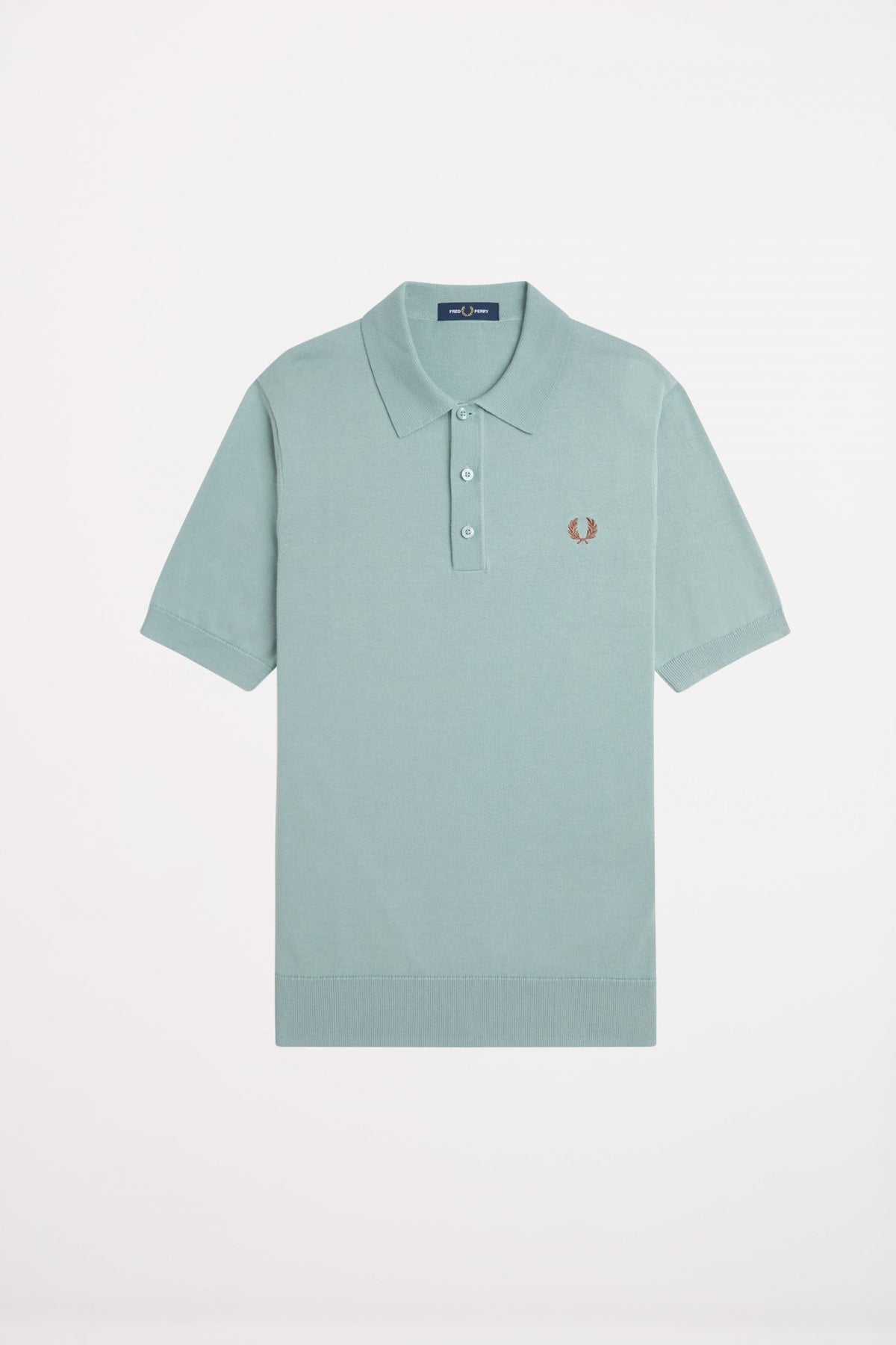 FRED PERRY COTTON KITTED SHIRT en color BLUE  (2)