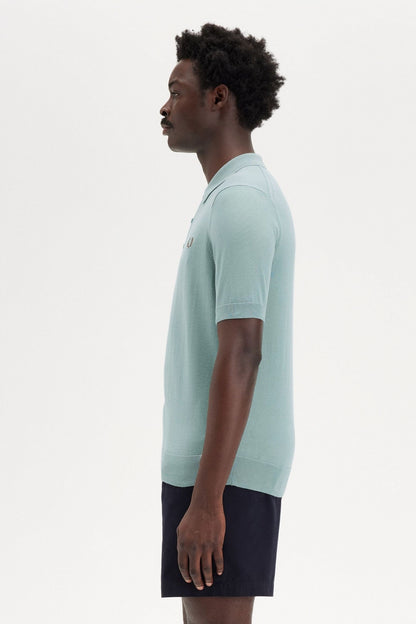 FRED PERRY COTTON KITTED SHIRT en color BLUE  (3)