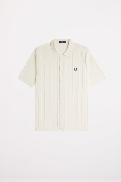 FRED PERRY BUTTON THROUGH SS SH en color ECRU  (2)