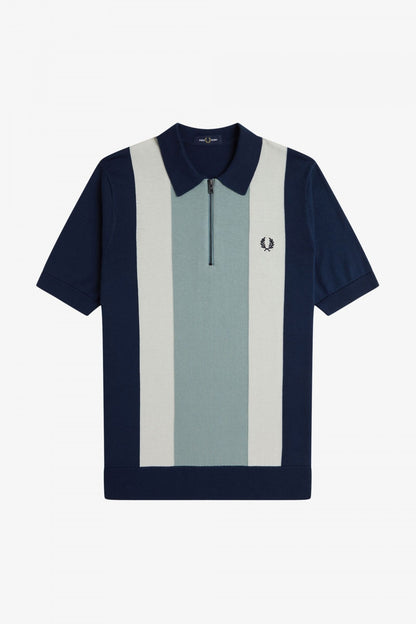 FRED PERRY VERTICAL STRIPE ZIP  en color YBLUE  (2)