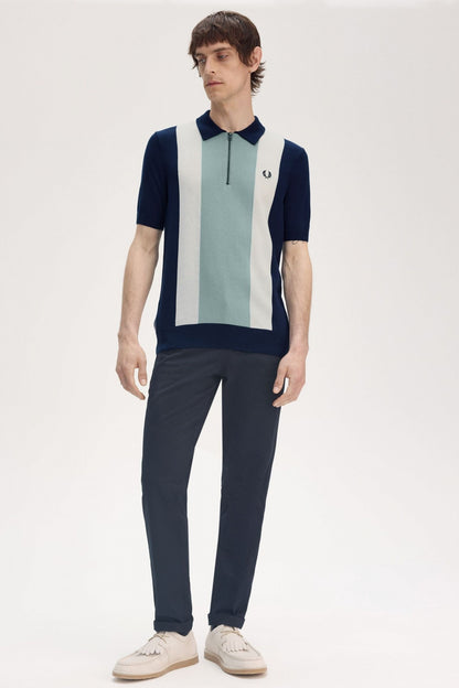 FRED PERRY VERTICAL STRIPE ZIP  en color YBLUE  (4)