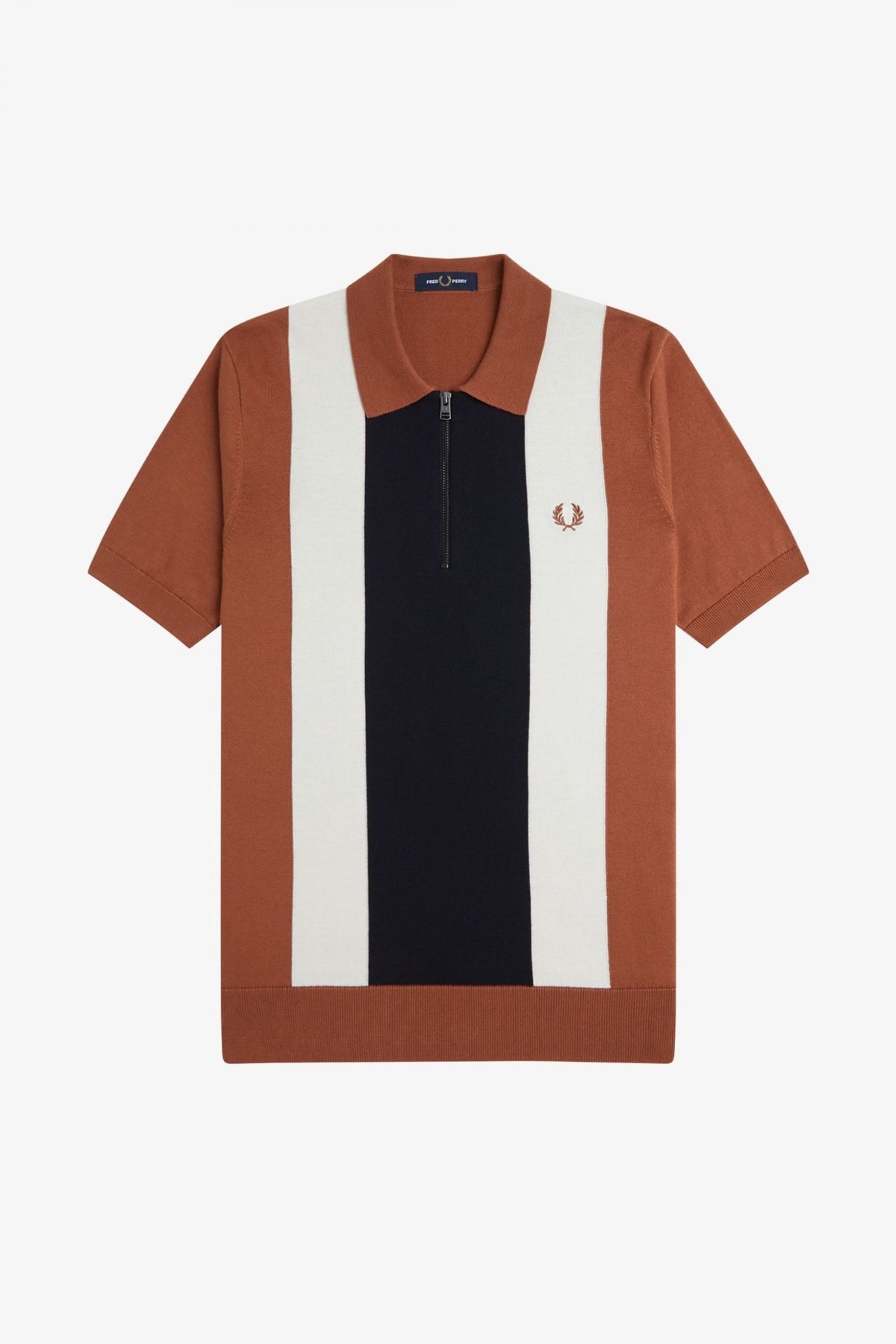 FRED PERRY VERTICAL STRIPE ZIP  en color YCNNMN  (2)