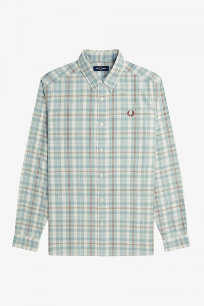 FRED PERRY TWILL TARTAN SHORT S en color ECRU  (2)