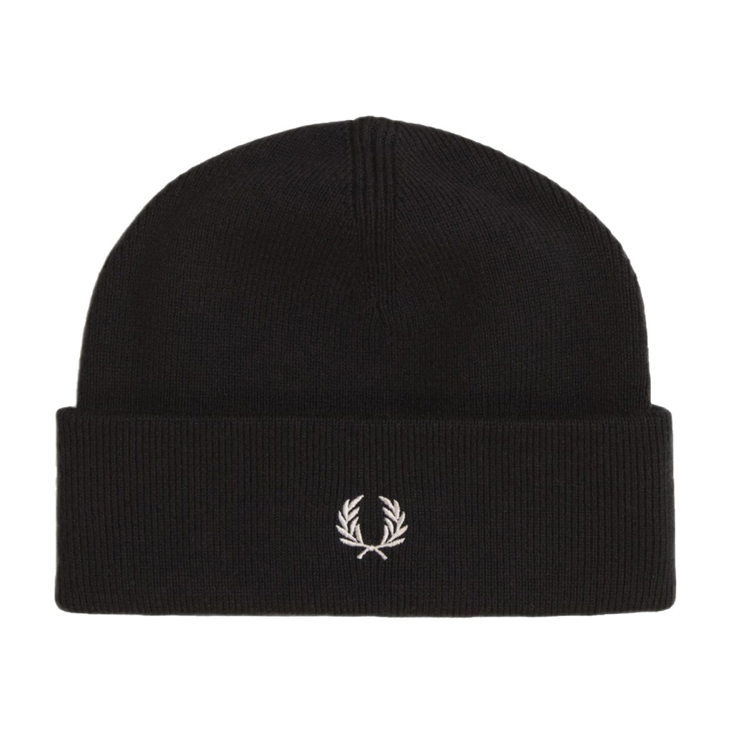 FRED PERRY  CLASSIC BEANIE  en color BLACK  (4)