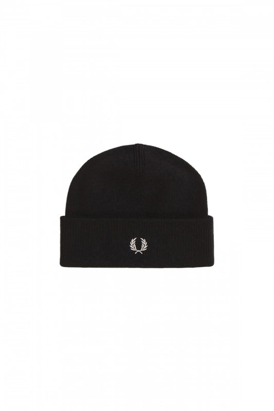 FRED PERRY  CLASSIC BEANIE  en color BLACK  (1)