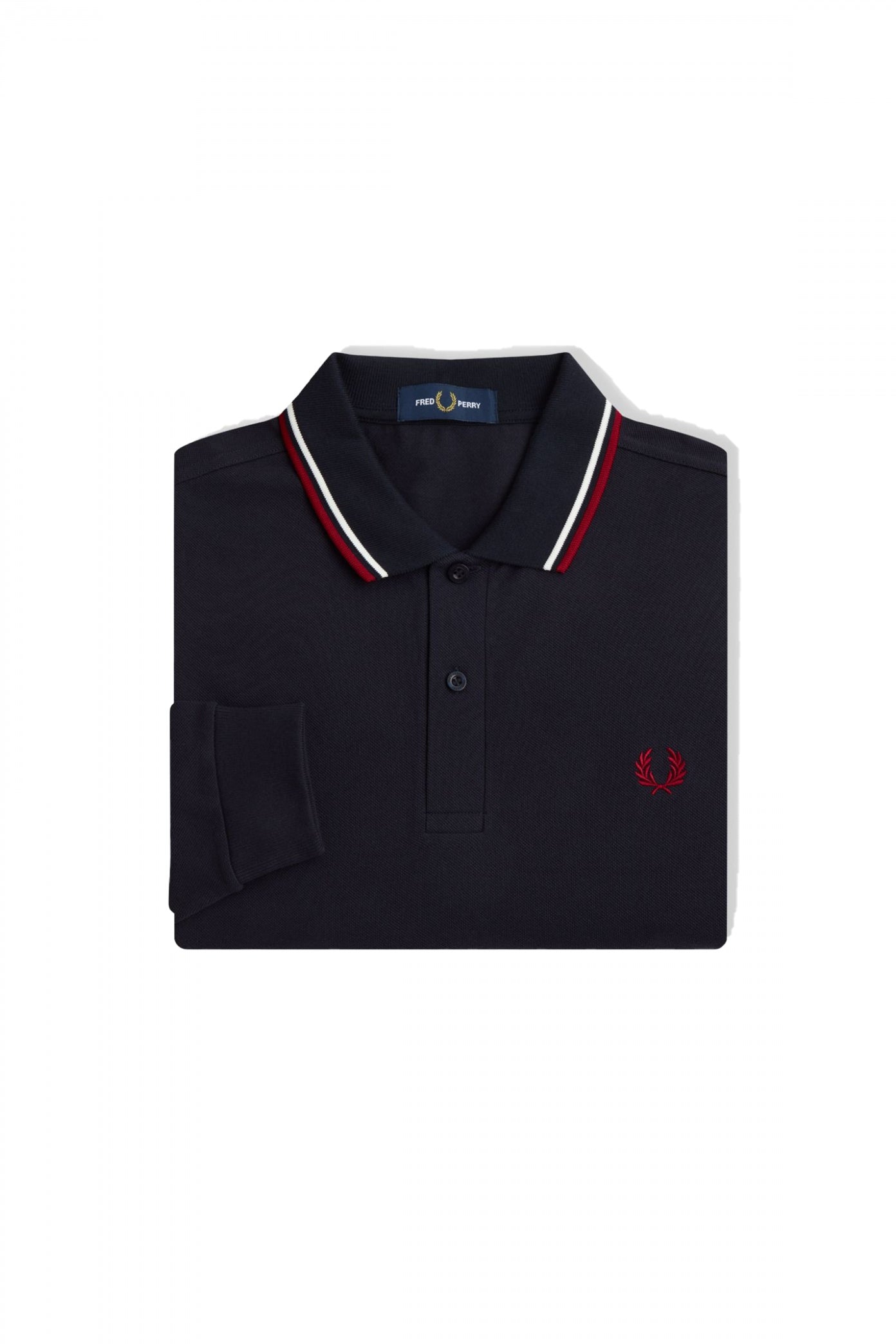 FRED PERRY LS TWIN TIPPED SHIRT en color TNVYWHTR  (3)
