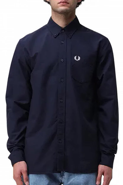 FRED PERRY OXFORD SHIRT en color NAVY  (1)