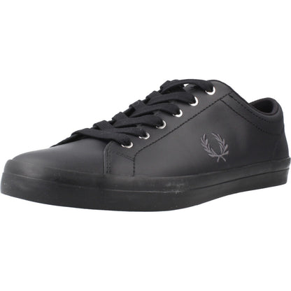 FRED PERRY BASELINE LEATHER en color BLACK  (1)