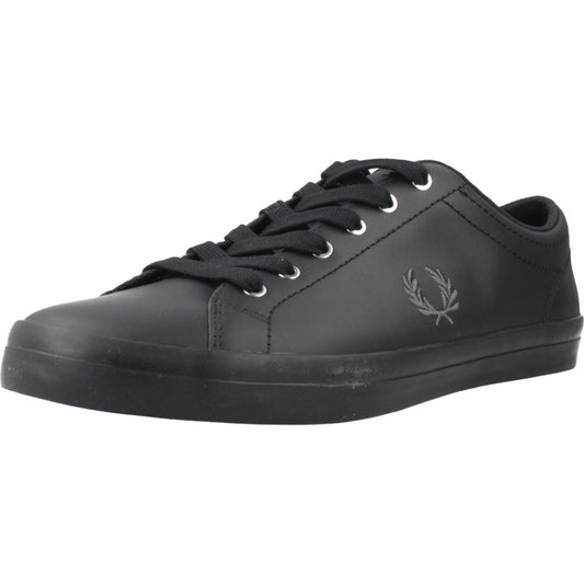 FRED PERRY BASELINE LEATHER en color BLACK  (1)
