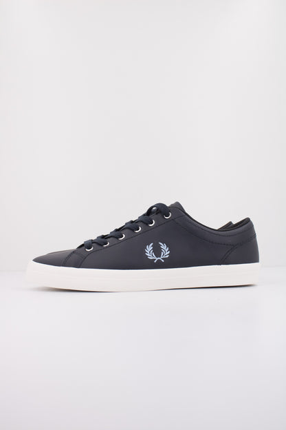 FRED PERRY BASELINE LEATHER en color NAVY  (1)