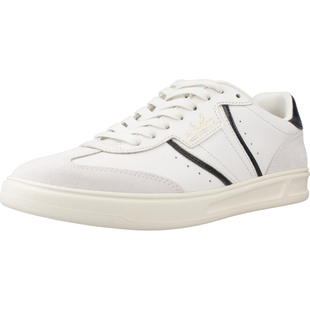 FRED PERRY  B EMBOSSED LEATHER en color SNWWHT  (1)
