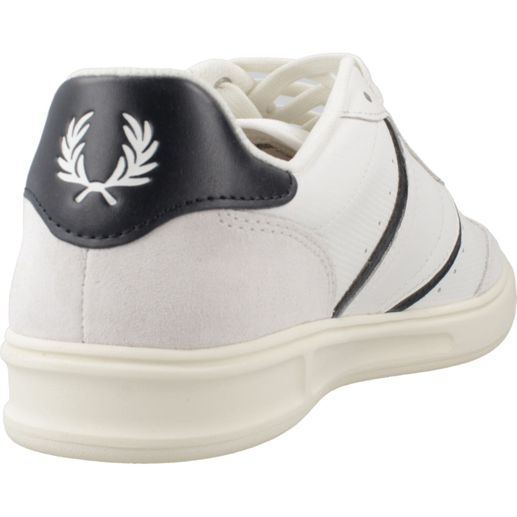 FRED PERRY  B EMBOSSED LEATHER en color SNWWHT  (3)
