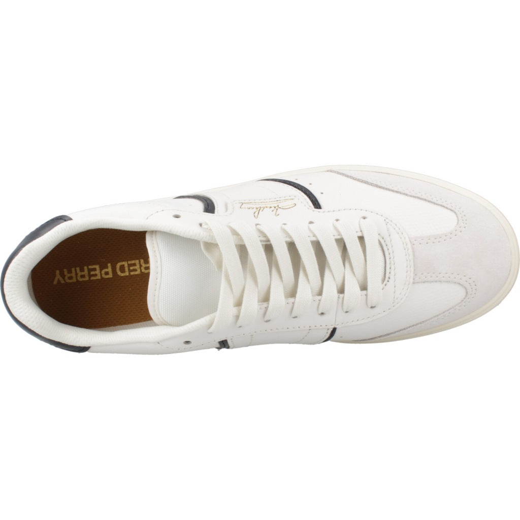 FRED PERRY  B EMBOSSED LEATHER en color SNWWHT  (7)