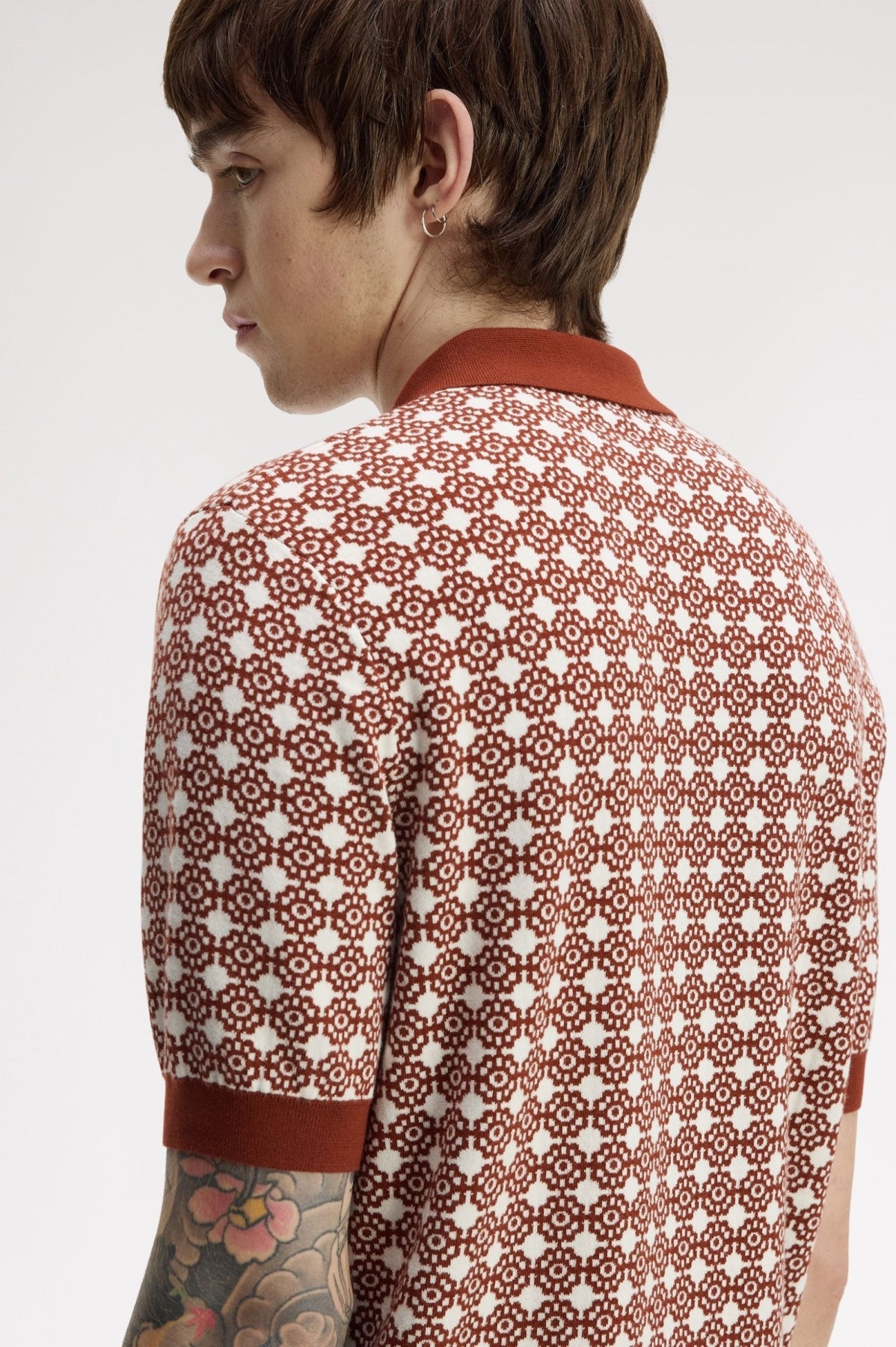 FRED PERRY FLORAL JACQUARD SHIR en color C  (3)
