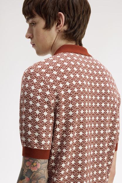 FRED PERRY FLORAL JACQUARD SHIR en color C  (3)