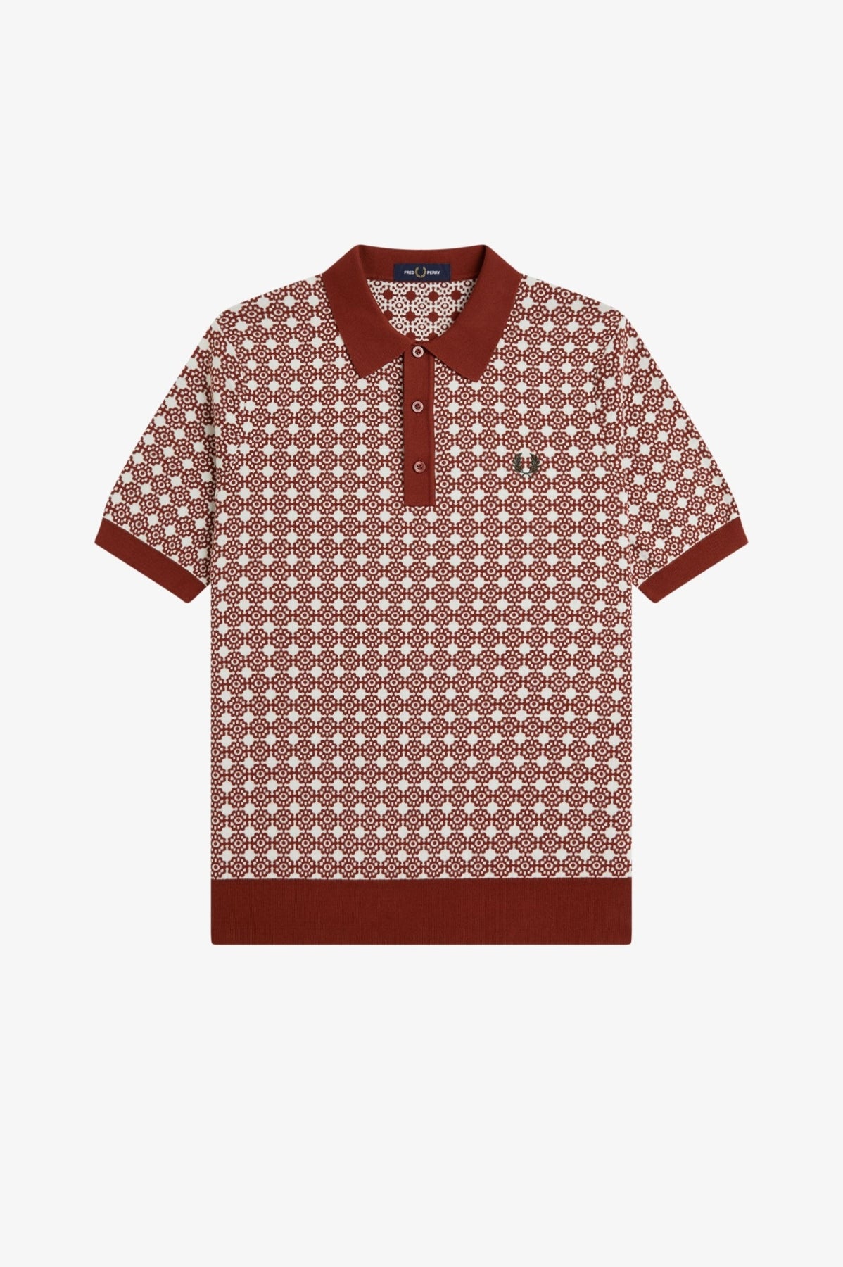 FRED PERRY FLORAL JACQUARD SHIR en color C  (4)