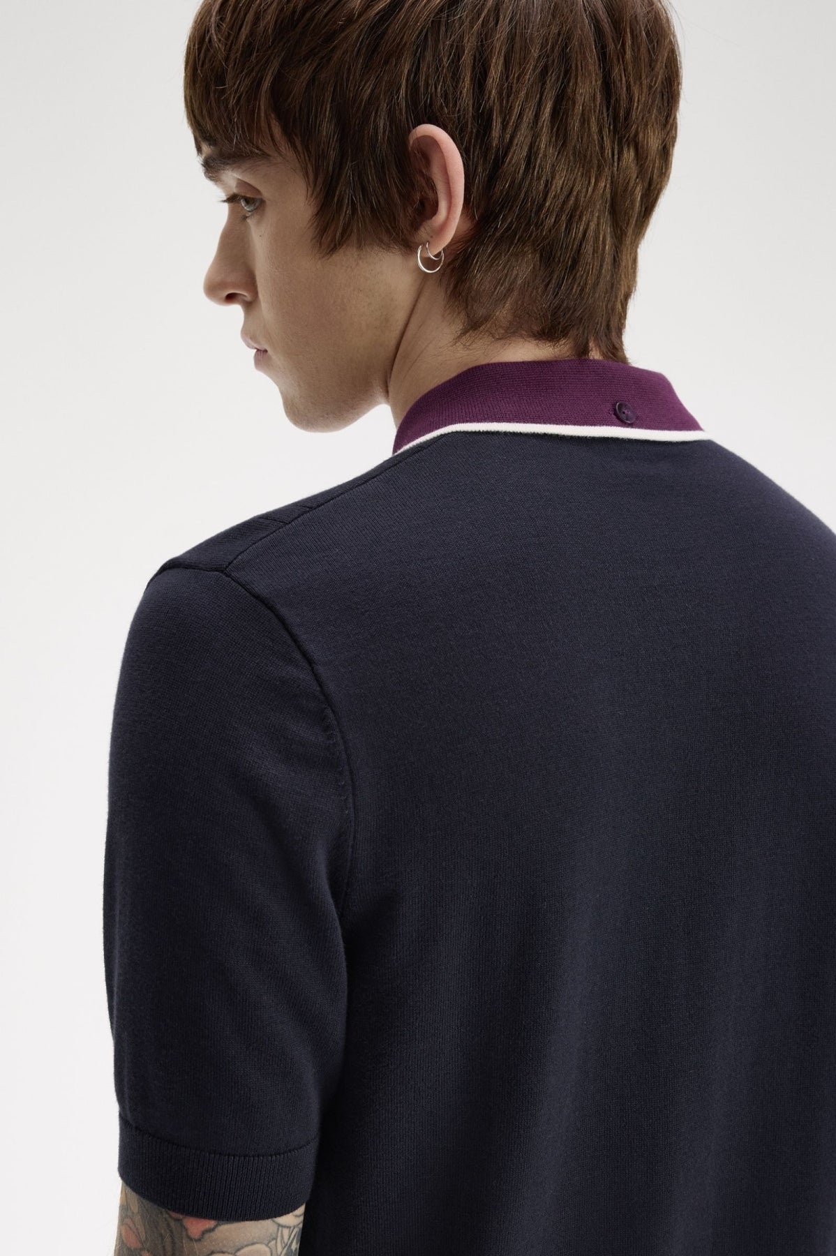 FRED PERRY CABLE KNIT SHIRT en color   (3)