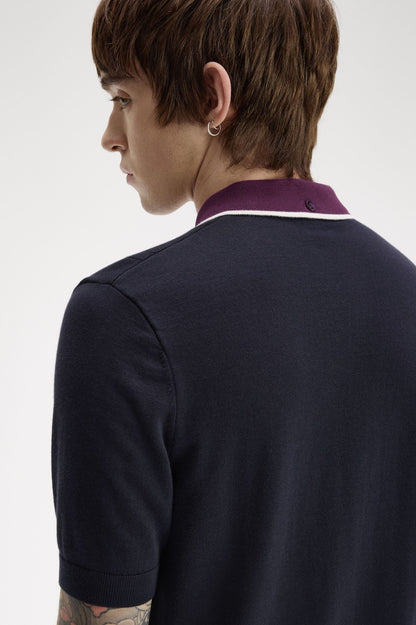 FRED PERRY CABLE KNIT SHIRT en color   (3)
