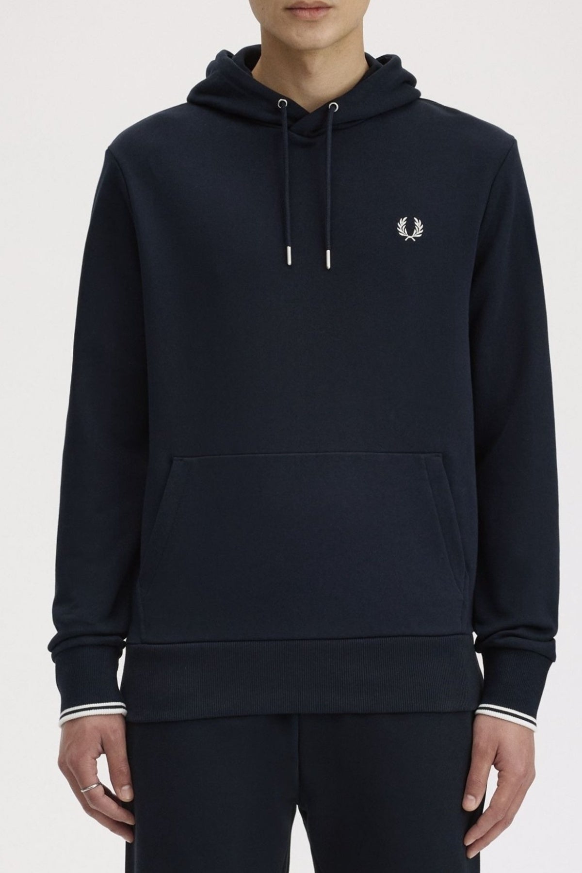 FRED PERRY TIPPED HOODED SWEATS en color   (1)