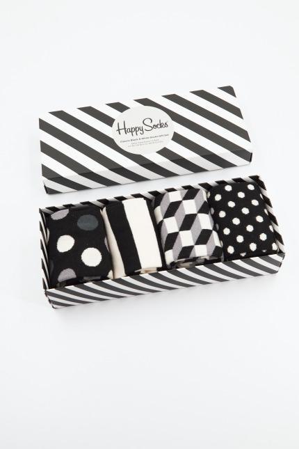 HAPPY SOCKS CLASSIC BLACK WHITE  en color   (1)