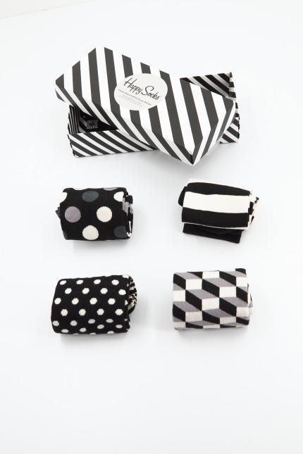 HAPPY SOCKS CLASSIC BLACK WHITE  en color   (2)