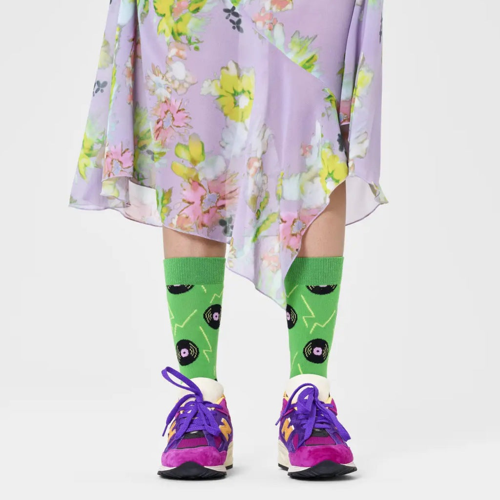 HAPPY SOCKS VINYL GREEN SOCK en color   (4)