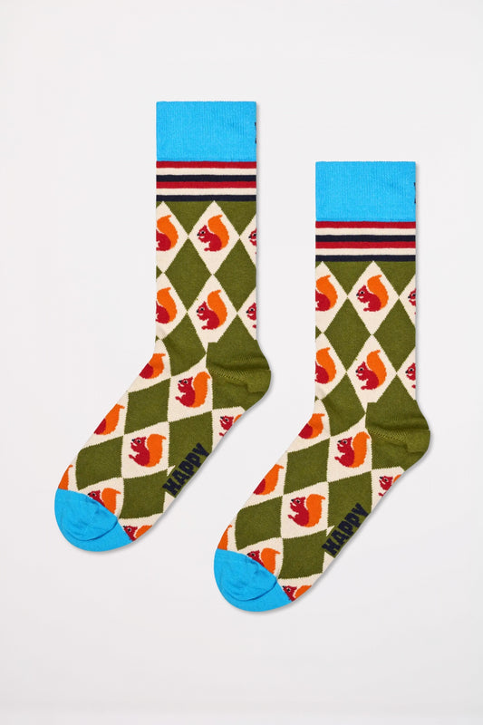 HAPPY SOCKS SQUIRREL ARGYLE SOCK en color   (1)