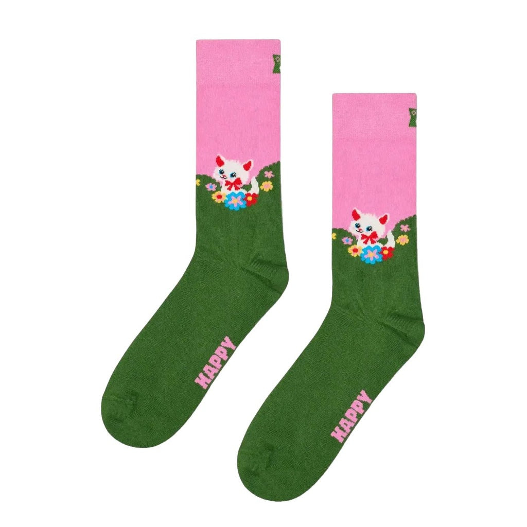 HAPPY SOCKS  KITTEN AND FLOWERS  en color   (4)