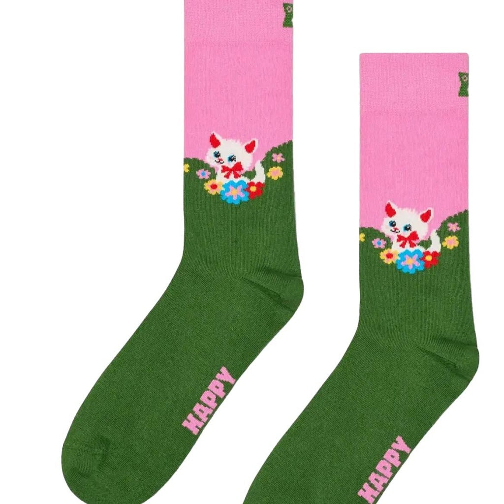 HAPPY SOCKS  KITTEN AND FLOWERS  en color   (5)